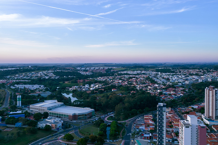 Imagem aérea de Indaiatuba, São Paulo